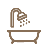 Tumbeta Family Camp: Indoor & Outdoor Showers, Spacious Bath