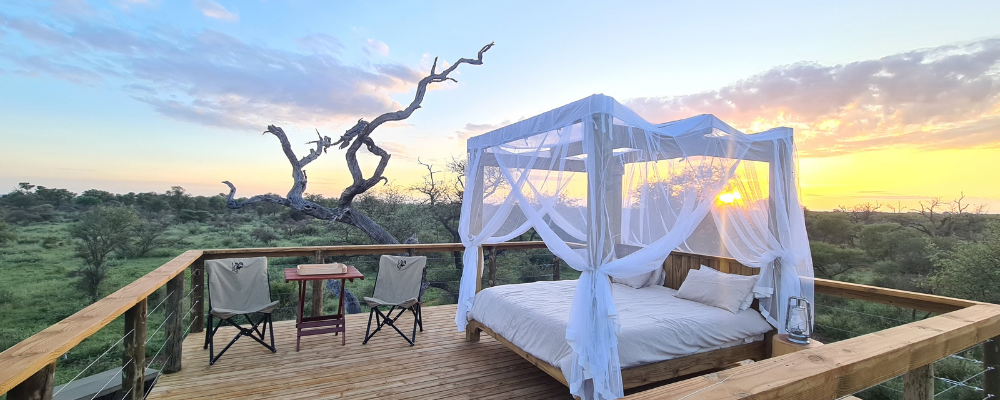 Tumbeta Family Lodge-Tree House Experience The Tree House Deck - A once in a life time experience in the wilderness.